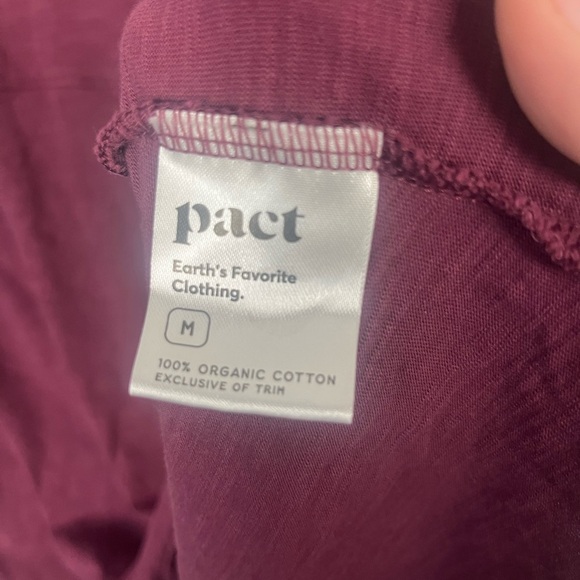 Pact maroon tshirt organic cotton dress size medium sustainable - Picture 4 of 6